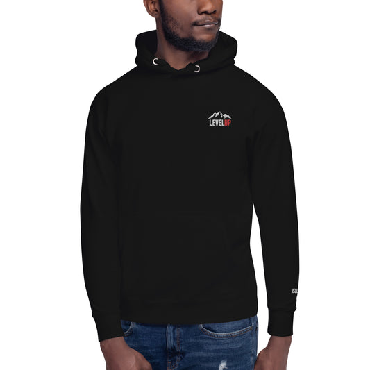 Embroidered Level Up Logo Hoodie Sweatshirt Unisex