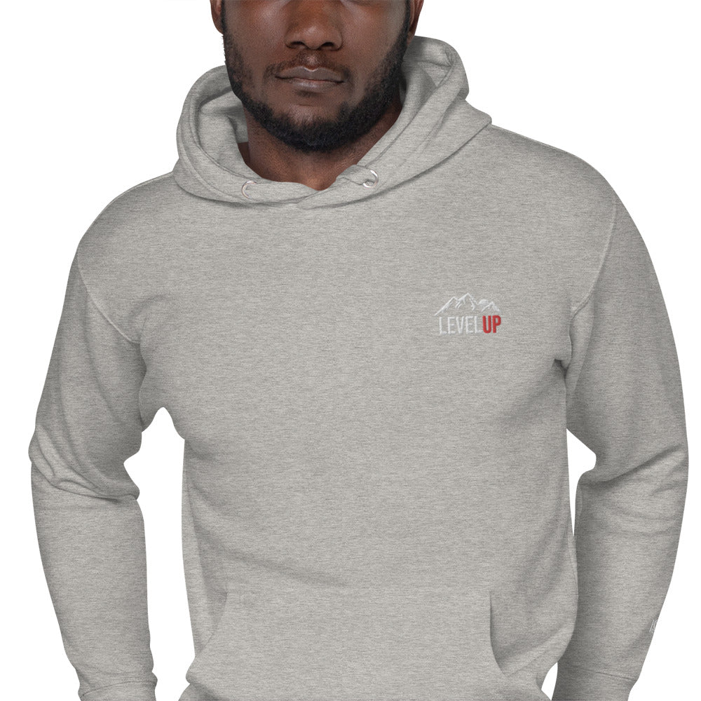 Embroidered Level Up Logo Hoodie Sweatshirt Unisex
